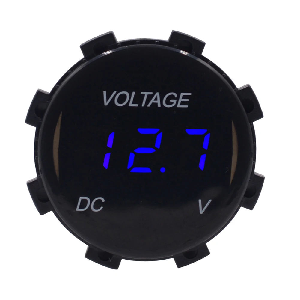 12V 24V Автомобильный вольтметр водный мотоцикл Светодиодная панель мини цифровой аккумулятор вольтметра тестер монитора Дисплей вольтметр