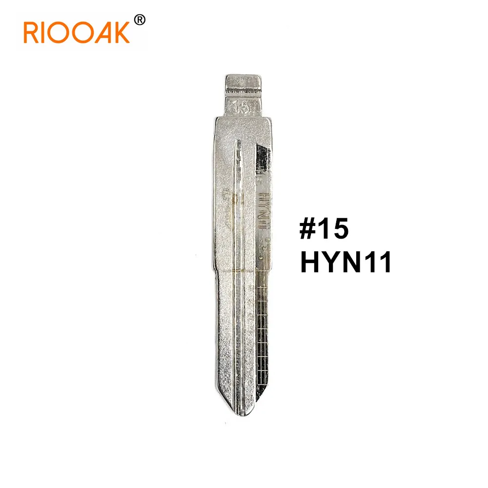 

5pc HYN11 #15 2 in 1 Lishi Key Blade Uncut Metal Shearing Teeth Blank Engraved Line Blade for Hyundai Elantra/Tucson/Kia Cerato
