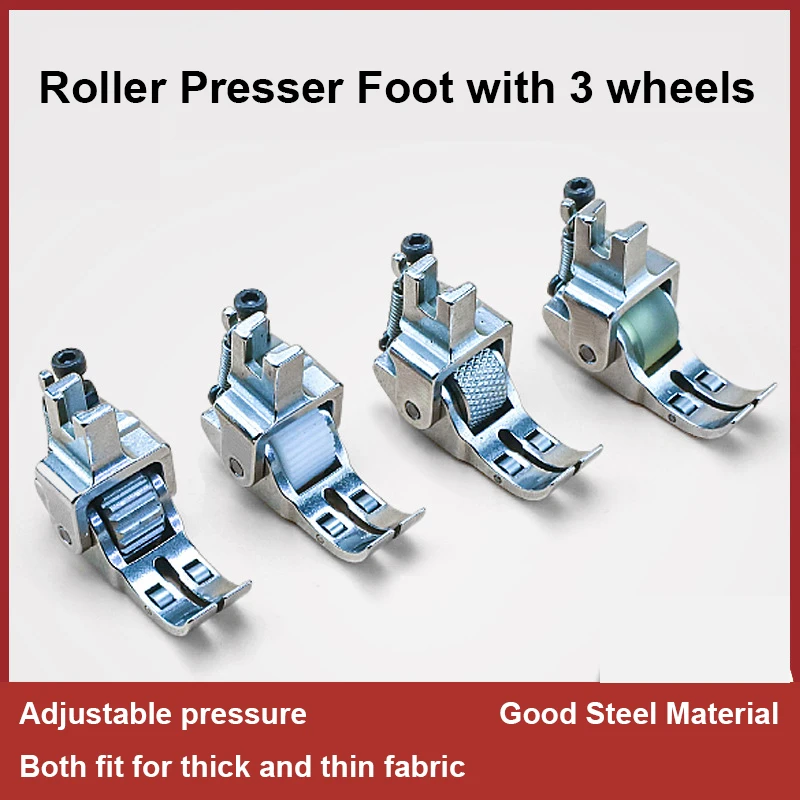 Роликовая прижимная лапка для толстой ткани кожи резины/стали/алмазной певицы