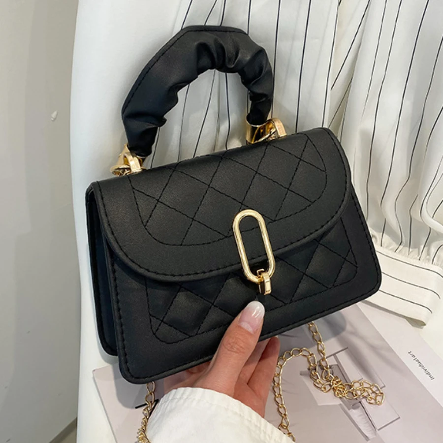 

Women Bag Textured Rhombus Handbags Chain Shoulder Diagonal Shoulder Bag Fashion Small Square Crossbody Bag Designer Luxury
