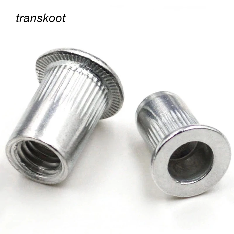 

20/50PCS Threaded rivets Aluminum Alloy Rivnut Flat Head M3 M4 M5 M6 M8 M10 M12 Nutsert Cap Riveter aluminum Rivet Nut