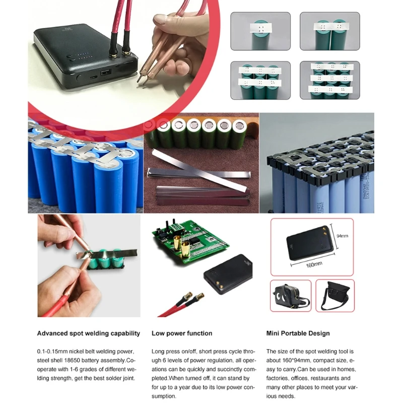 

652E DIY Mini Spot Welder Machine Welding Power with Pen for 18650 Battery