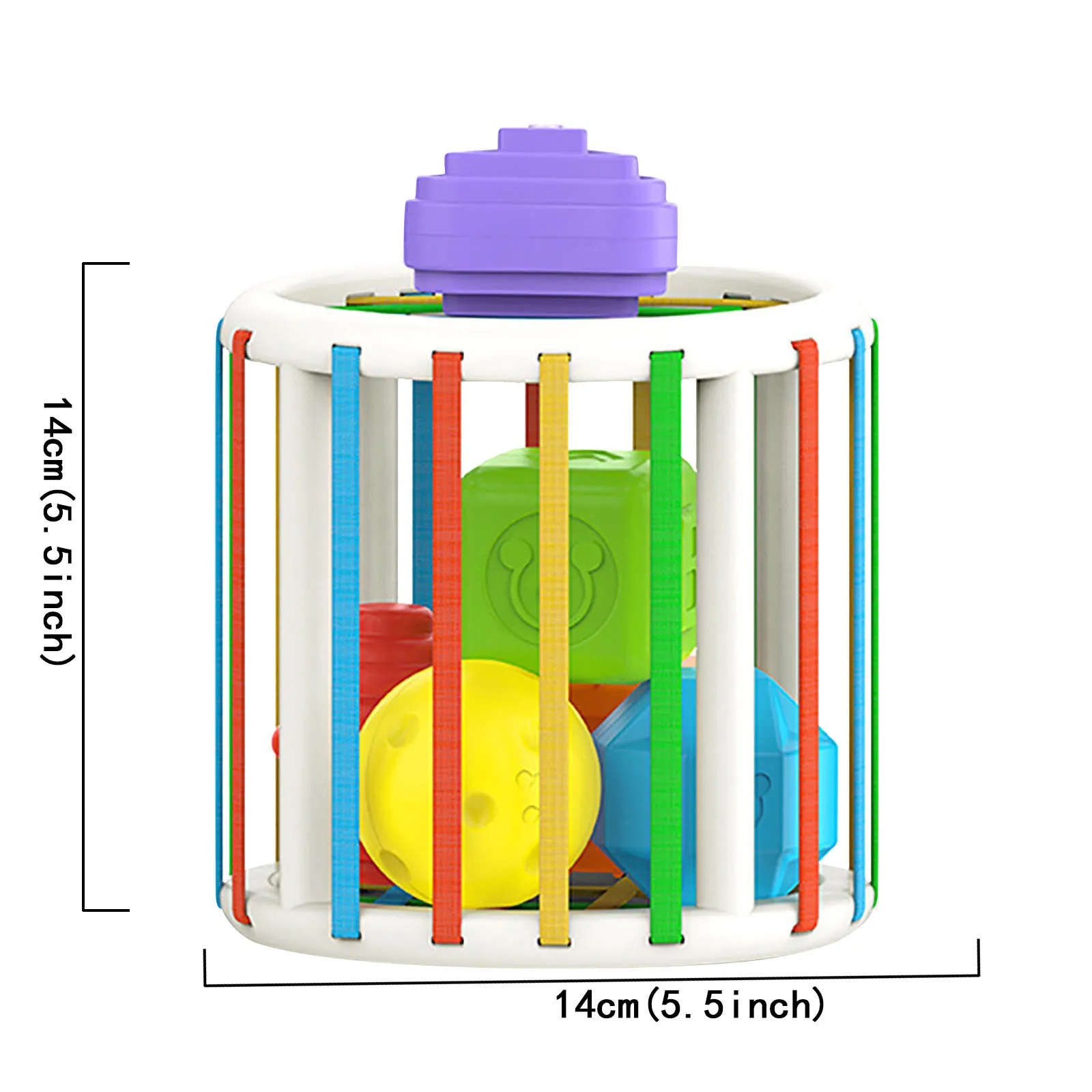 

Cylindrical Rainbow Color Baby Toy Training Secele Toys Baby Montessori Educational Toys Stuff In Cartoon Multiple Shapes 2021