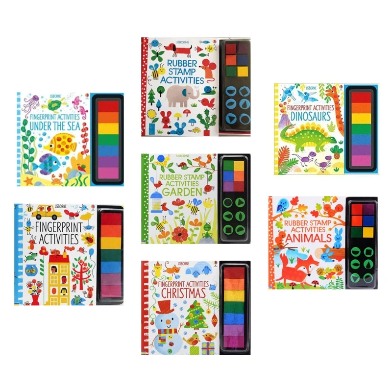 

Finger Seal Painting Enlightenment Art Creative Parent-Child DIY Hand Painting N7ME