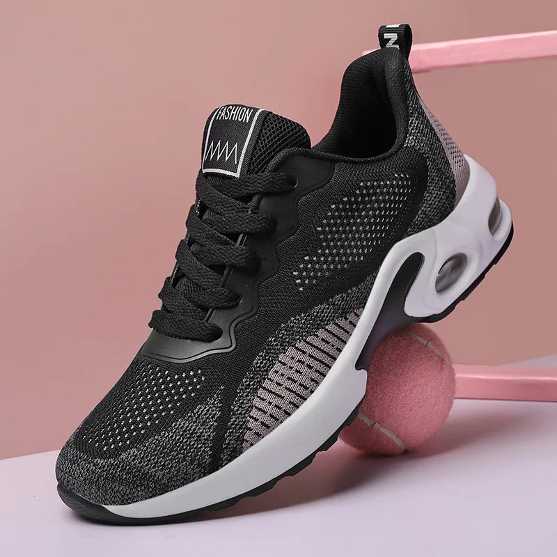 

Модные женские туфли на плоской подошве; Спортивная обувь с сеточкой на весну, Повседневная дышащая обувь с внутренним каблуком, сапоги-чул...