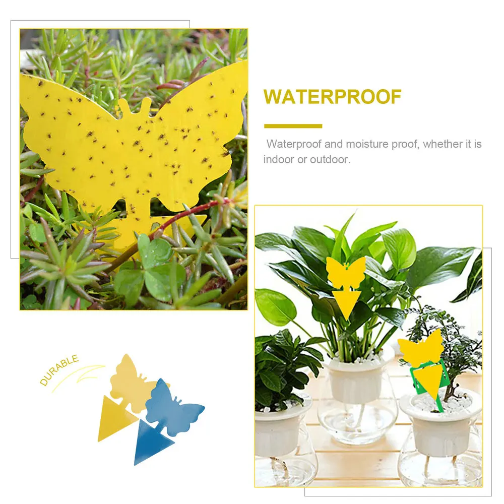 

50Pcs Double-sided Sticky Board Plant Mosquito Flies Trap Board Gardening Supply