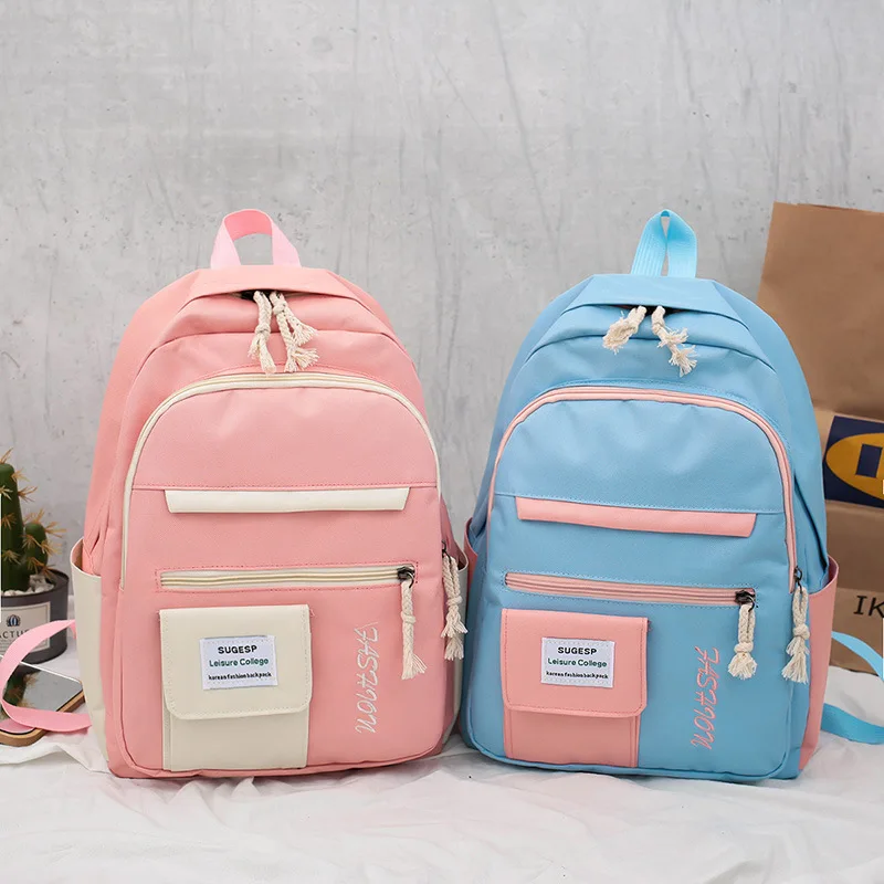 

3 set School Bags for Teenage Girls Kids Children Student Backpack Travel Teen Shoulder Bag Child Schoolbag New Women backpack