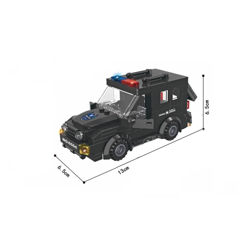 

SWAT/POLICE Unisex Special Building Block Carrier Armored Vehicle Explosion-proof Hummerger Christmas 3+ Years Old Model Kit