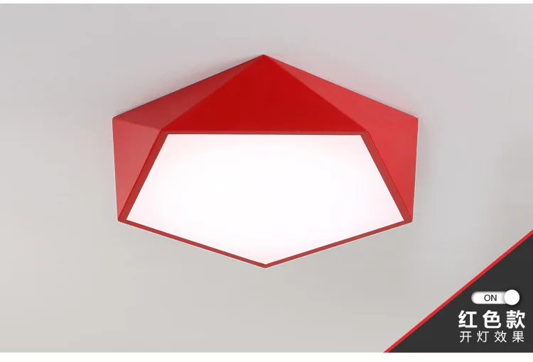 Creative geometry color children's lamp personality multilateral led living room ceiling modern minimalist bedroom study | Лампы и