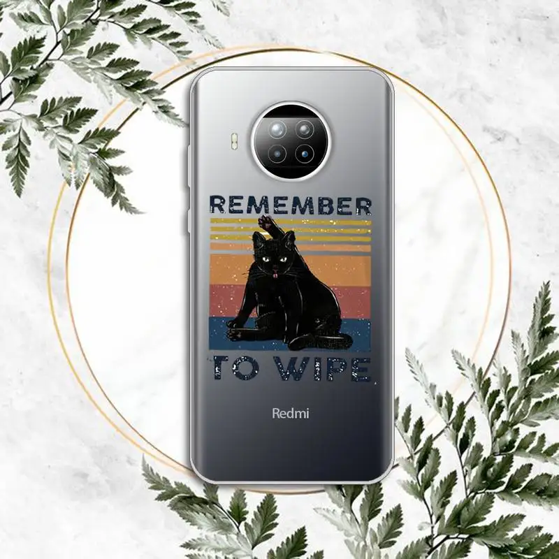 

Cat funny animal skull fashion Phone Case Transparent for Xiaomi Redmi note 10 t 8 9 pro lite 11