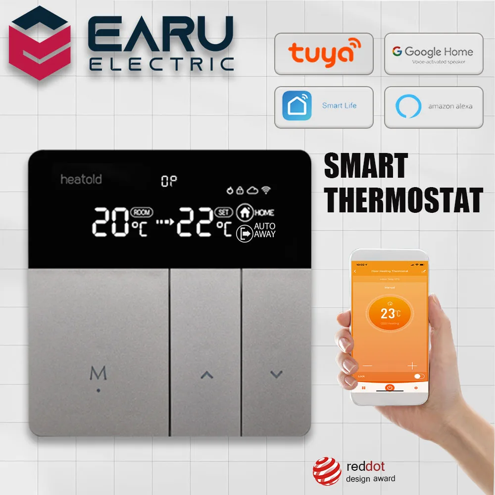 

Смарт-термостат Tuya с Wi-Fi и пультом ДУ