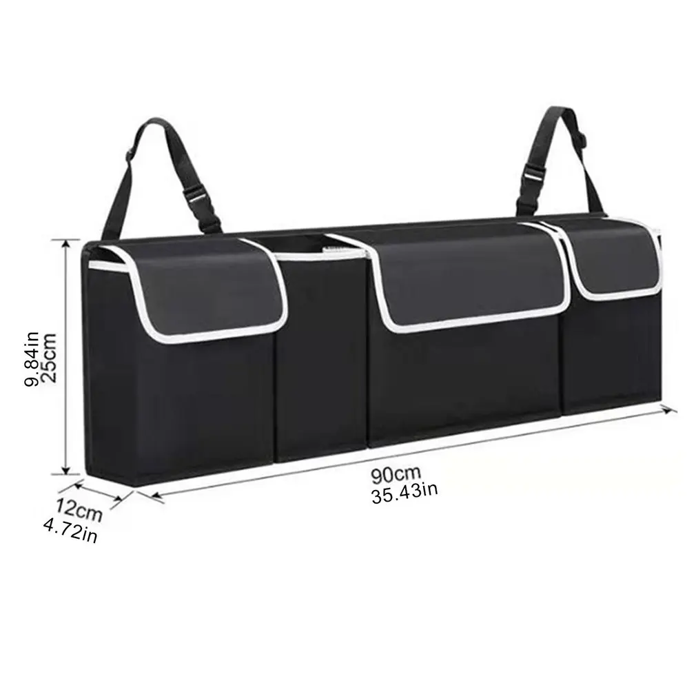 

Car Trunk Storage Bag Car Rear Trunk for Suv Storage Seat Bag Chair Back Oxford Cloth Material Black Large Capacity