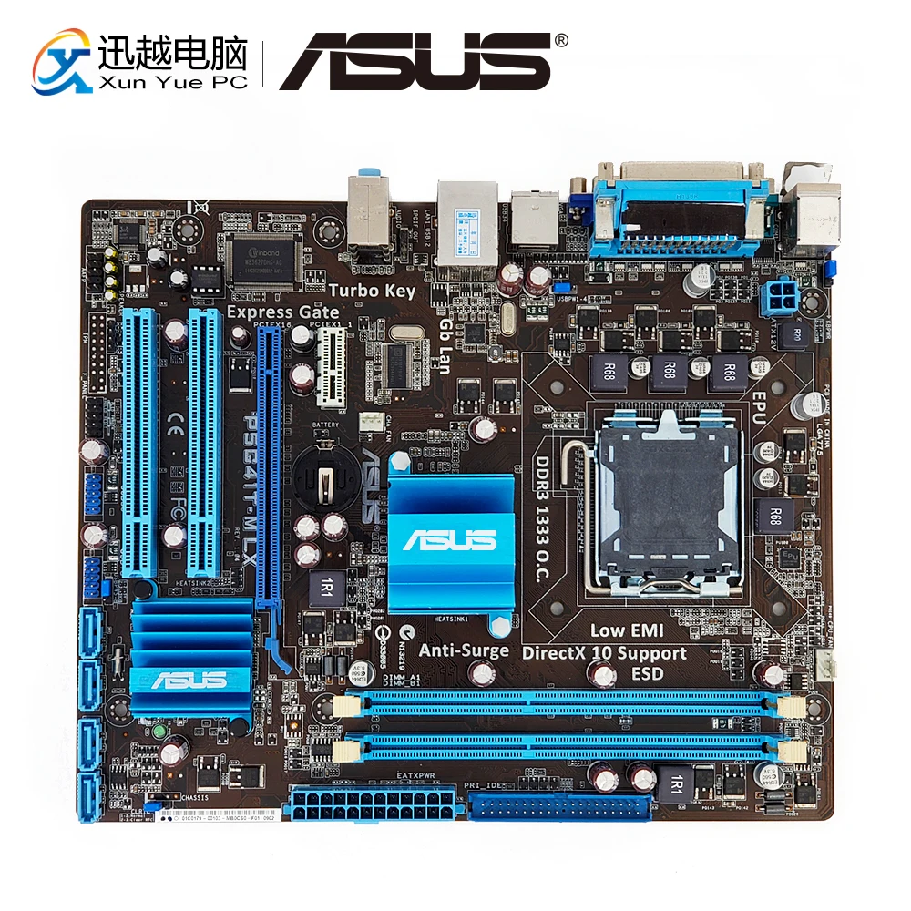Asus P5G41T-M LX настольная материнская плата G41 розетка LGA 775 для Core 2 Duo DDR3 8G SATA2 VGA uATX оригинальная б/у материнская плата