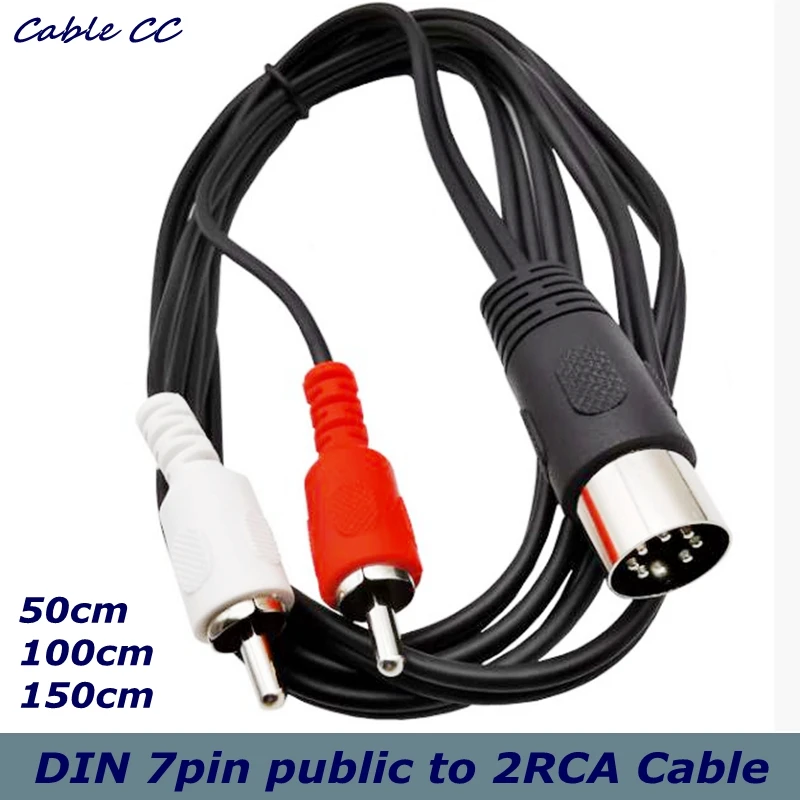 Кабель адаптера для динамиков переходник с 7pin на 2 RCA разъемами разъемы 7P Jack и