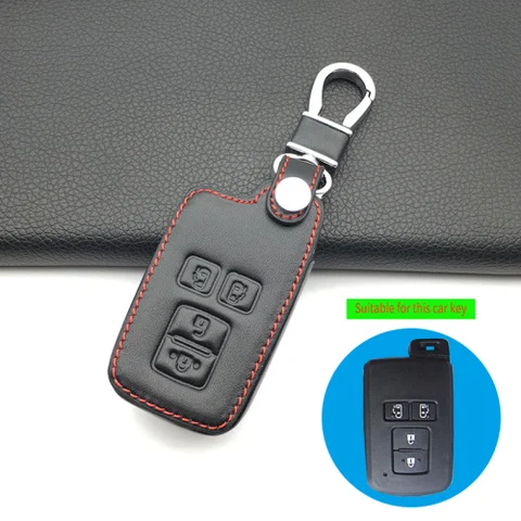 100% кожаный чехол для автомобильных ключей с 4 кнопками, защитный чехол для Toyota Sienta, чехол для пульта дистанционного управления, аксессуары для салона автомобиля