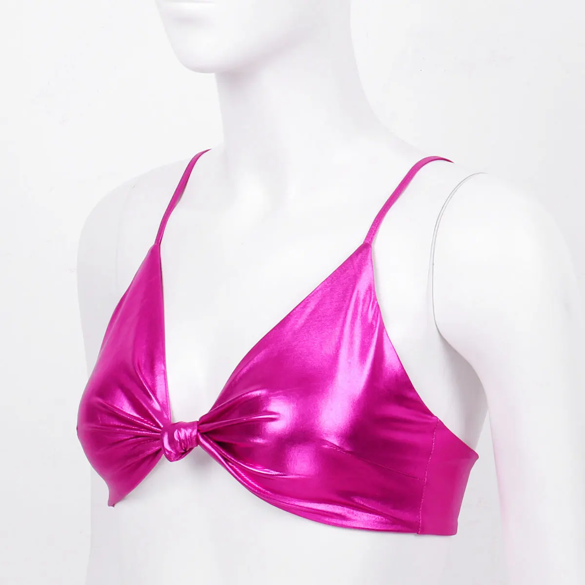 Женский женский мокрый Клубная одежда сексуальные костюмы бюстгальтер топы