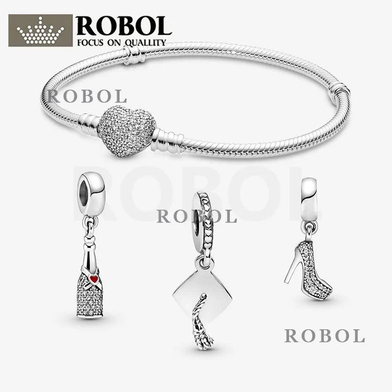 

Original High-quality Boutique 925 Sterling Silver SparklingScholarBraceletSet New Bracelet Set Niche Design Fashion Versatile