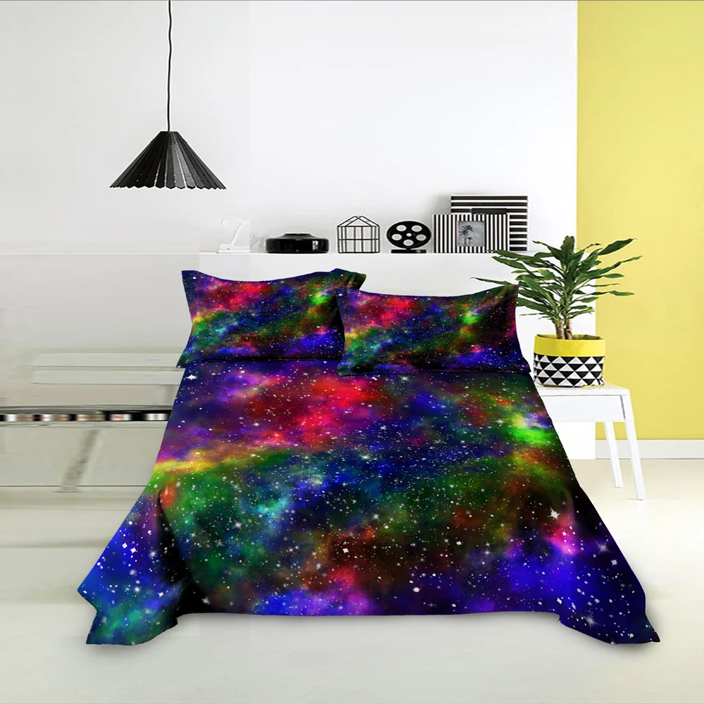 Постельное белье с рисунком звездного неба бытовое постельное Королевский