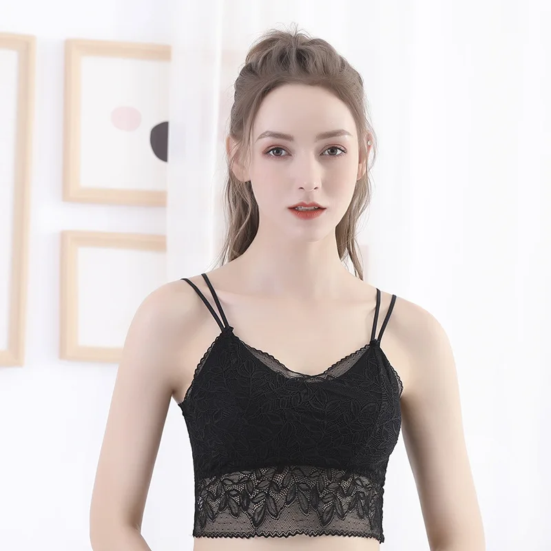 

Women Sexy Lace Bra Underwear Wrap-around Strapless Gathered Strap Bralette Tube Top Lingerie Cover Up Plus Size Intimate Wear