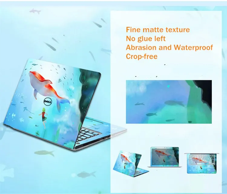 Наклейка для ноутбука acer dell hp lenovo samsung 12 13 14 15,6 дюймов, защитная пленка для экрана клавиатуры, водонепроницаемая