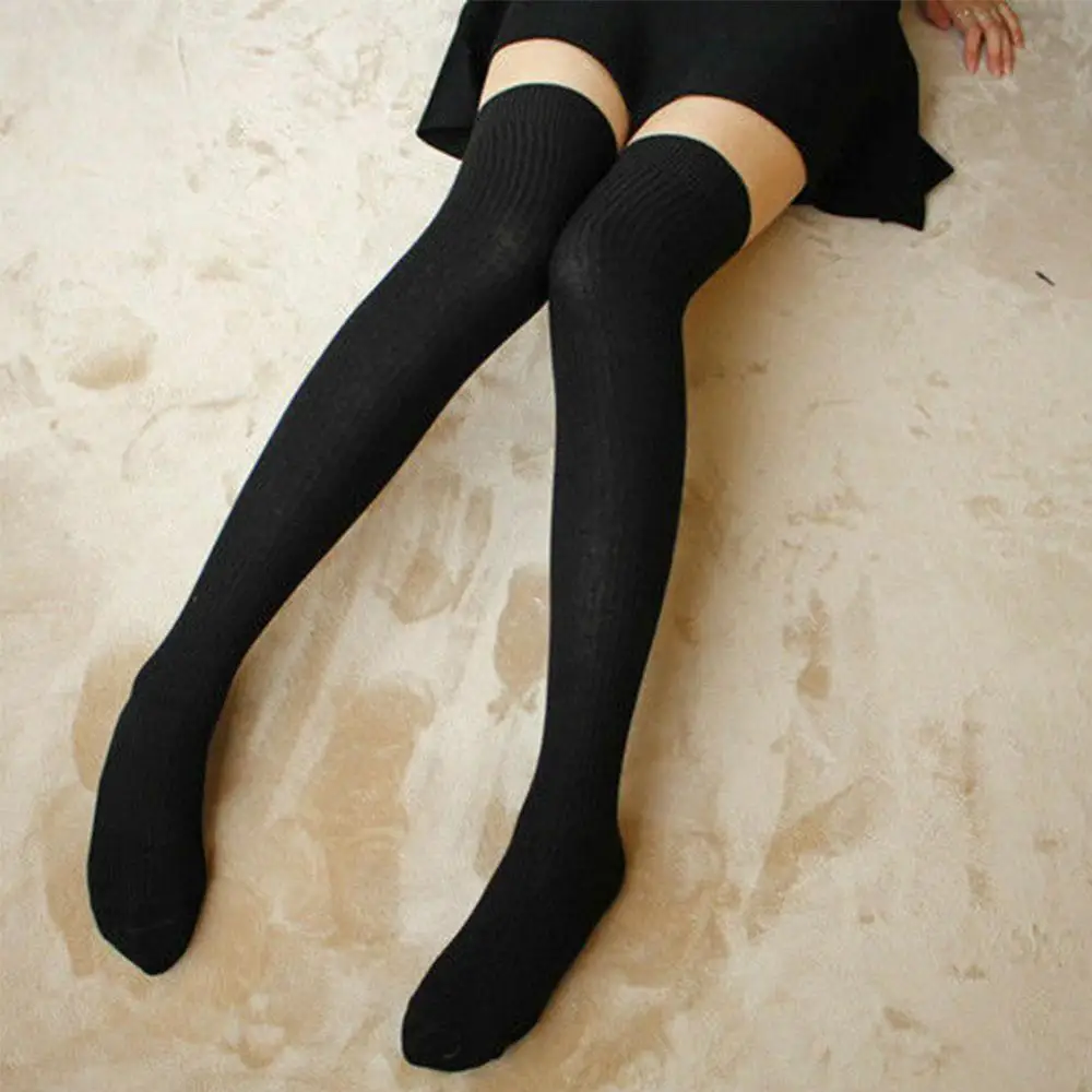 Сексуальные женские чулки гетры полосатые длинные носки до бедра эротические