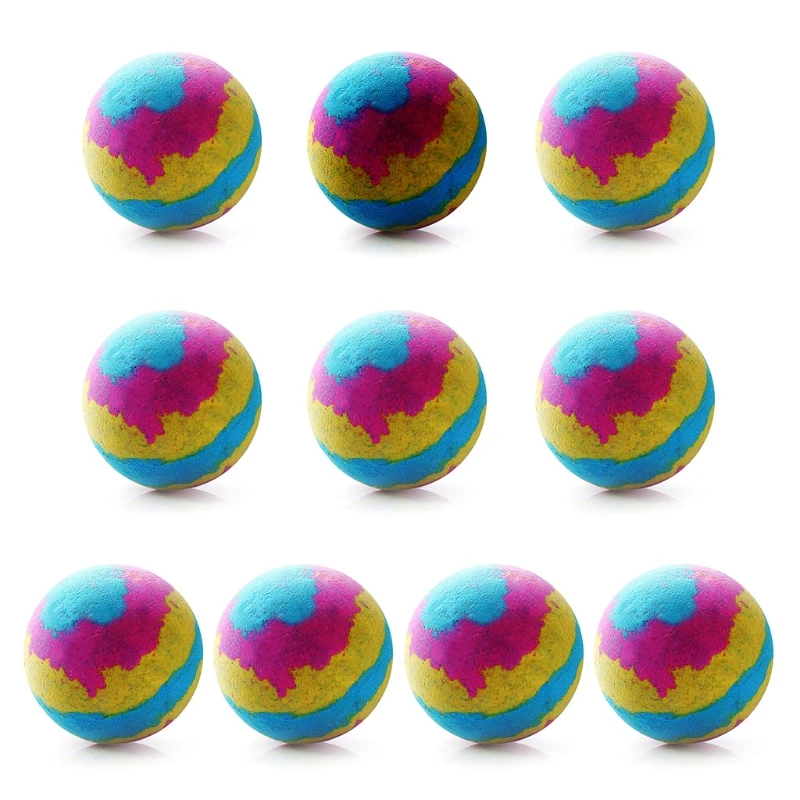 

10Pcs Starry Sky Rainbow Bath Bomb Home Hotel Bubble SPA Essential Oil Ball Moisturizing Exfoliating Oil Control Body Cleaner