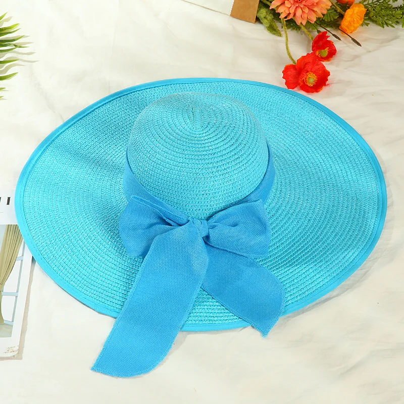 

Summer Women's Straw Hat Big Hats Gear Ultraviolet More Beautiful Classic Beach Cap Seaside Resort Preferred Straw Hat