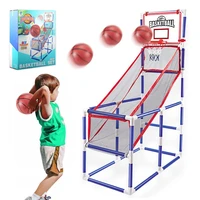 kids basketball game set children basketball hoop backboard net frame pump 2 balls kit toddler gift toy playing sports supplies
