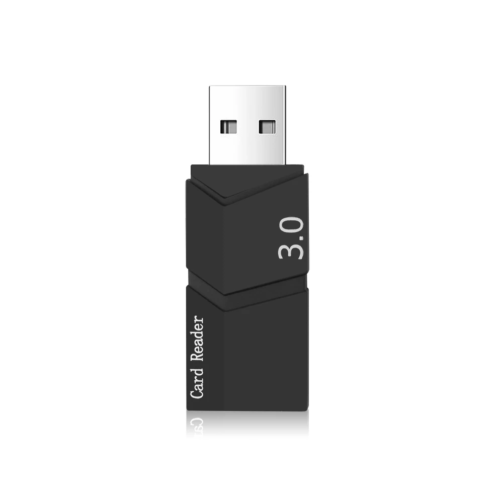 Черный Kebidu кардридер для TF адаптер для microSD USB 3,0 конвертер Смарт Высокоскоростной USB 3,0 карта памяти Комплект для чтения для Windows Mac - Цвет: Черный