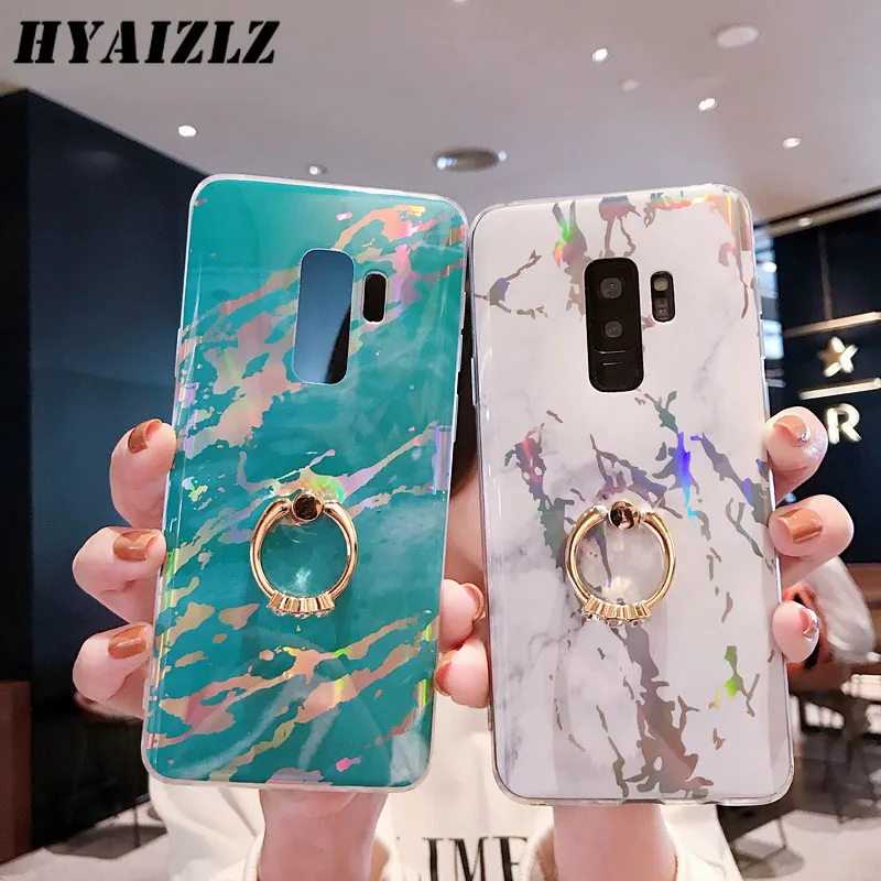 Лазерный мраморный чехол для телефона Galaxy S20 S10 S8 S9 Note 10 Plus S7 Edge ультраглянцевый