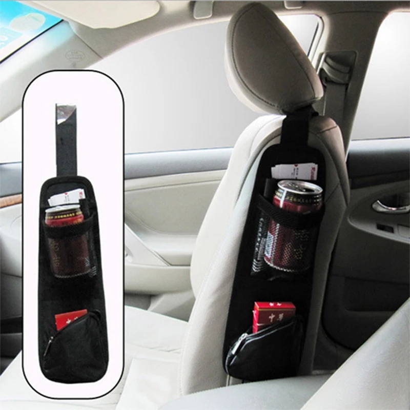 

Auto Car Seat Bag Side Hanging Bag Storage Mesh Pocket Organizer Holder Oxford Cloth Pouch Container Car Interior Accessories