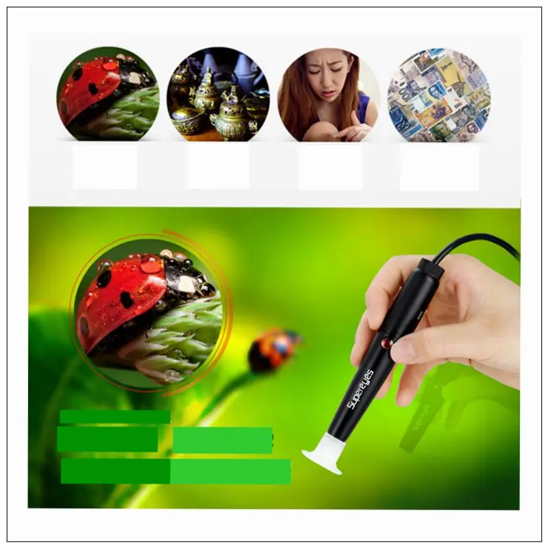 Фото Supereyes B008 Digital Microscope 1-500X Continuous Magnification USB Electronic Microscope 5 Megapixel HD Magnifier Portable №4