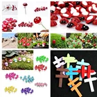 10 шт.лот Kawaii Гриб Божья коровка вывеска мини сказочная садовая статуя животного миниатюрное изделие из смолы