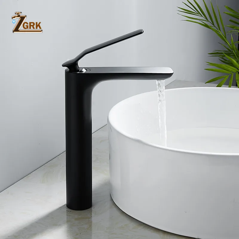 SLT157L ZGRK смеситель для раковины Torneira Para Banheiro кран для раковины ванной комнаты с одной ручкой черный кран для раковины горячий холодный кран-смеситель - Цвет: SLT157L