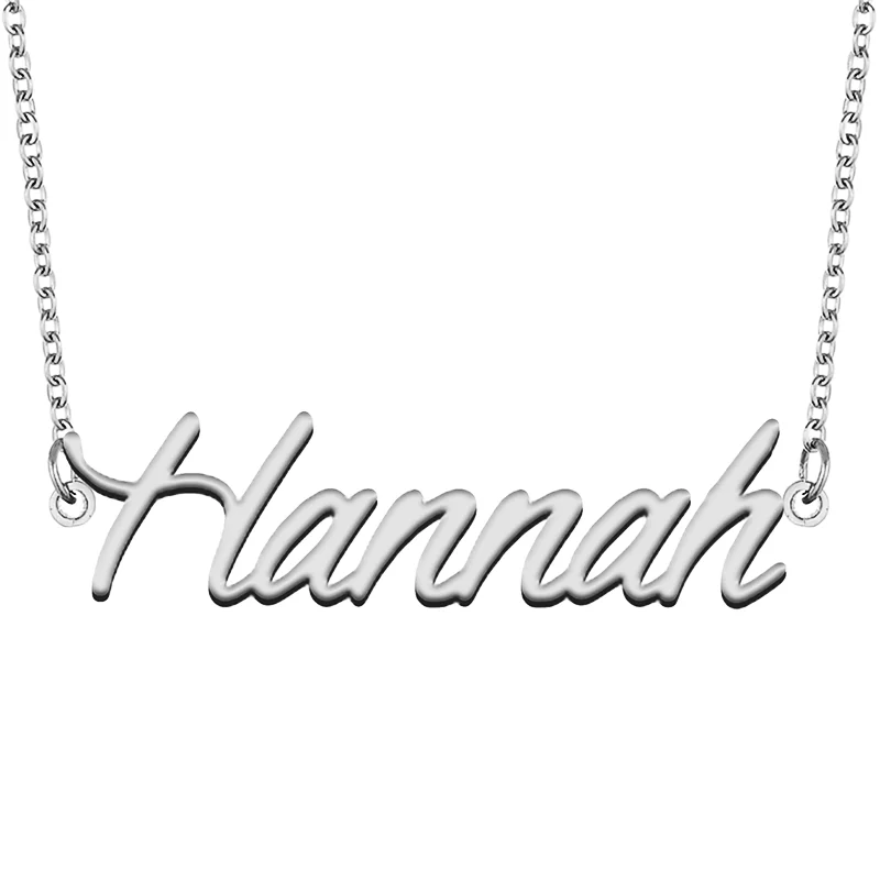 Hannah Custom Name Necklace Customized Pendant Choker Personalized Jewelry Gift for Women Girls Friend Christmas Present