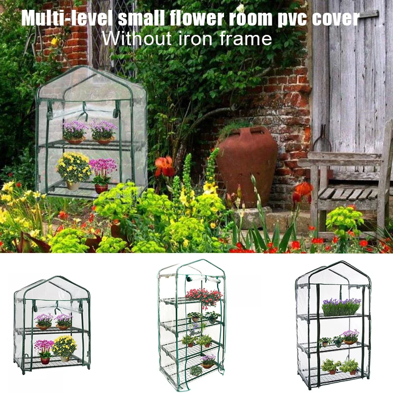 

PVC Garden Greenhouse Plant Cover Seedlings Anti-Ultraviolet Flower Room Corrosion Resistant Waterproof Cover HE