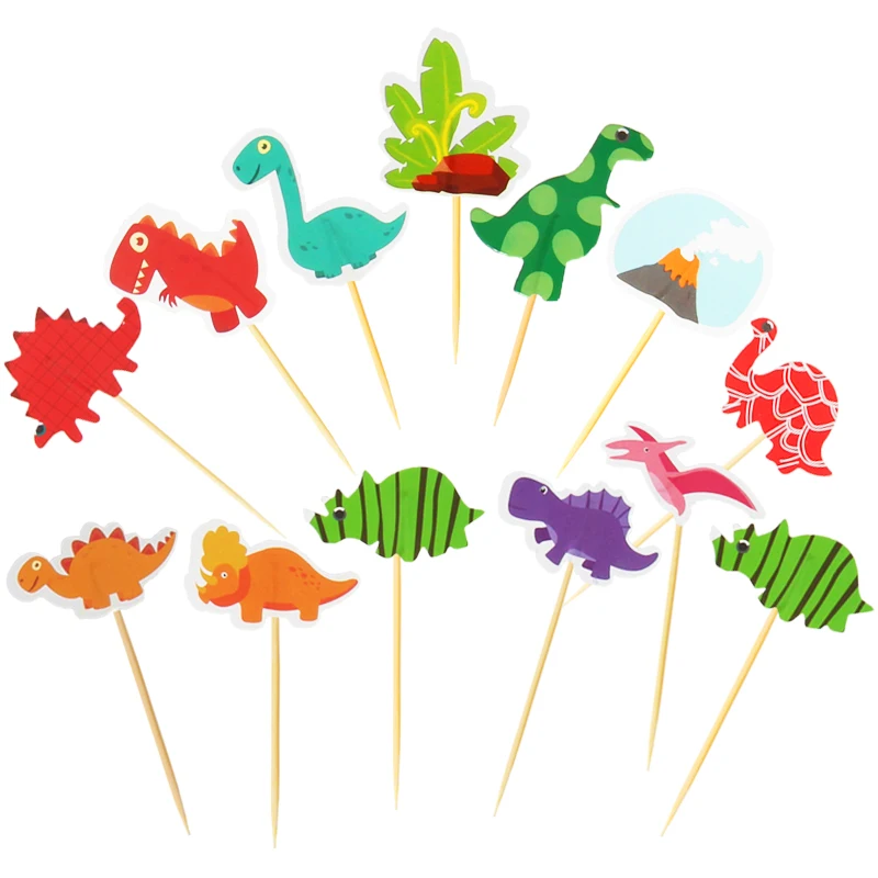 topper2 x 24 pcs Мультфильм Динозавр тематические праздничные бумажные тарелки/чашки/салфетки/баннер соломенная скатерть детский день рождения, день рождение мальчика вечерние Декор одноразовая посуда - Цвет: topper2 x 24 pcs
