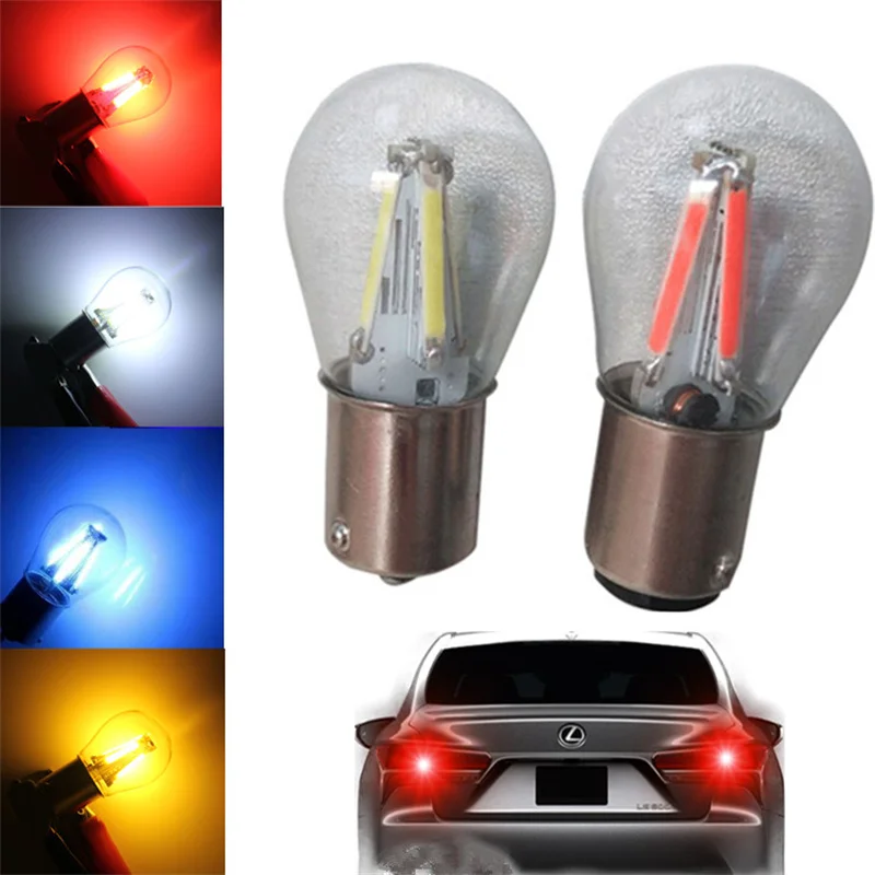 

2PCS Super Bright BA15S 1156 BAY15D 1157 P21/5W Canbus Car Led 12V Reversing Light Stop Brake Lamp Bulb yellow White Red blue