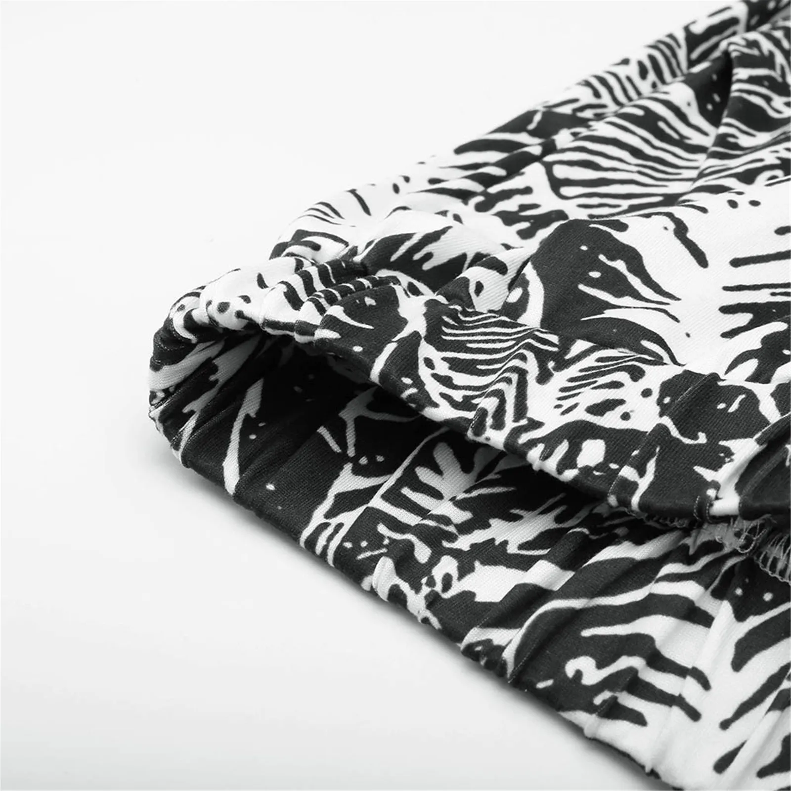 

Vintage Printed Pants Women's Summer Trousers 2021 Casual Pockets Elastic Waist Pantalon Palazzo Female Drawstring Long Turnip