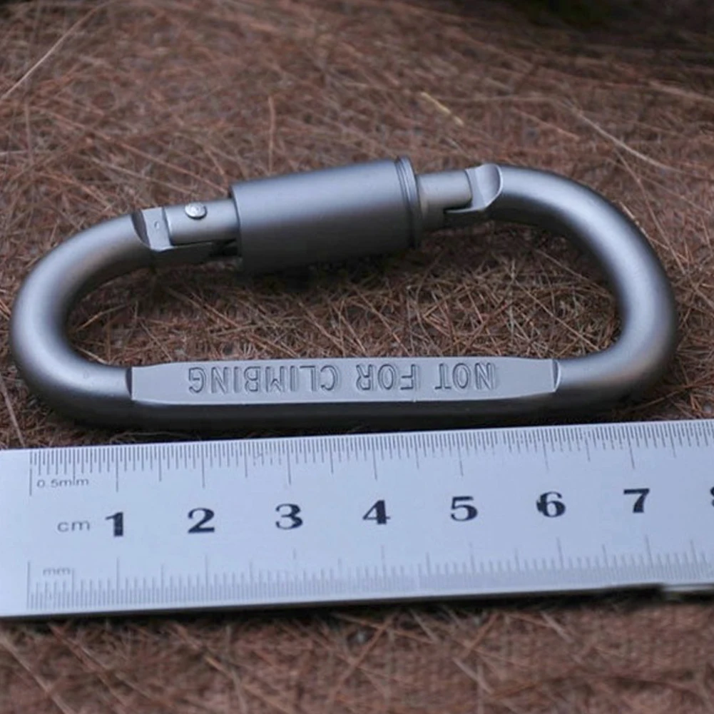 

Silver Aluminum Alloy Carabiner Buckle Outdoor Hard Mountaineering Hook New