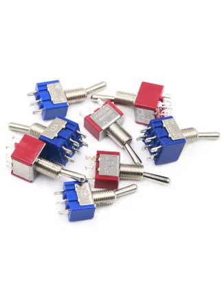 

5pcs Toggle Switch Mini Switches 2 Position 3 Position Latching Switch MTS-102/103/202/203 ON-ON SPDT ON-OFF -ON SPDT DPDT