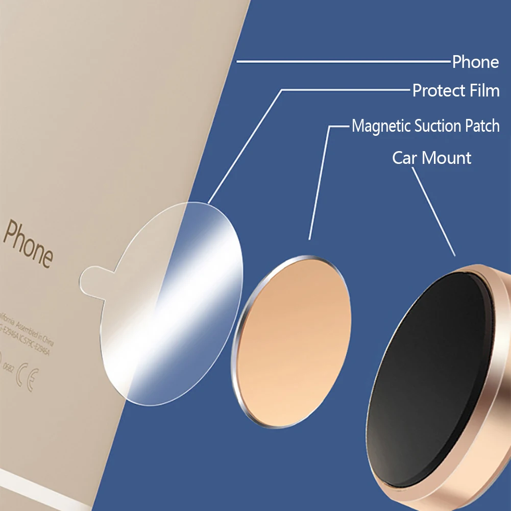 4 шт. Сменные круглые клейкие металлические пластины для магнитного держателя на