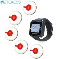 retekess restaurant pager caregiver nurse calling system t128 watch receiver 5pcs td009 call buttons for hookah cafe clinic
