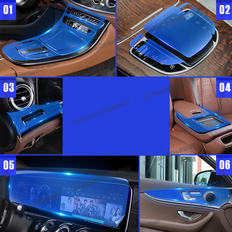

Lsrtw2017 TPU Car gear gps navigation screen dashboard Anti-scratch Film Protective for Mercedes Benz E Class w213 2016-2020