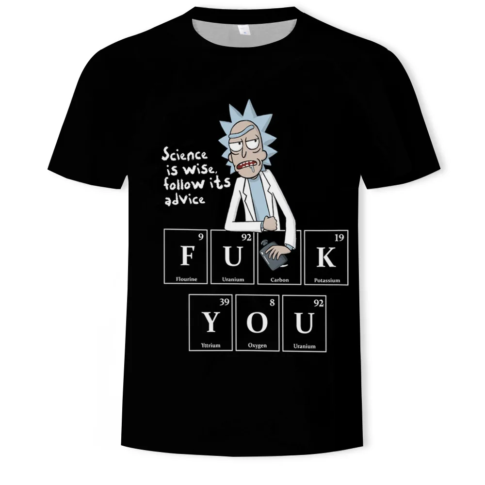 

2021 summer men's fashion new Rick and modi 3D digital printing short sleeve T-shirt summer T-shirt