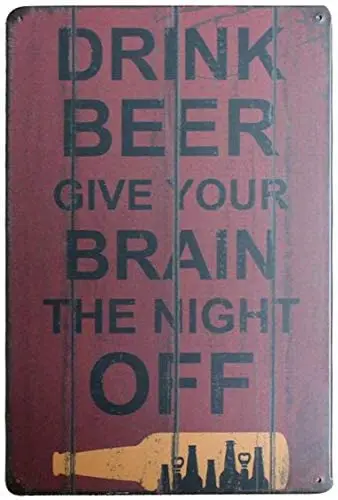

Напиток пива Винтажный стиль металлический знак железная живопись для дома и улицы дома Бар Кофе Кухня Настенный декор 8X12 дюймов