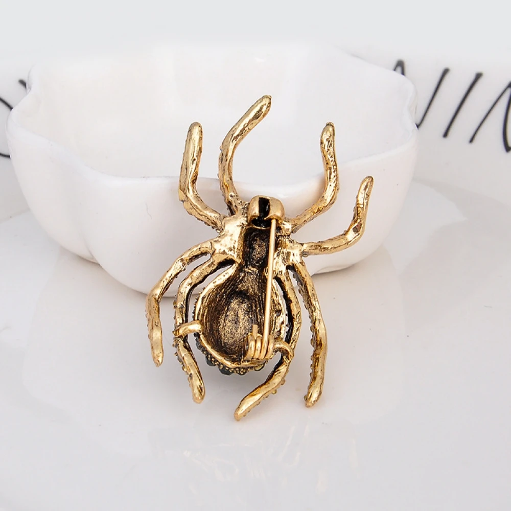 Стразы броши пауки для женщин массивные красочные насекомые большие винтажные