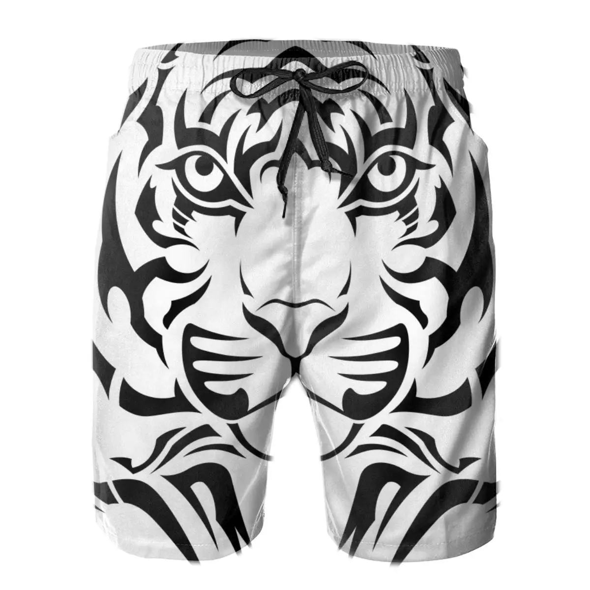 

Мультяшные тигровые модные новые мужские пляжные шорты, повседневные пляжные шорты для серфинга, фитнеса, спортзала, быстросохнущие уличны...