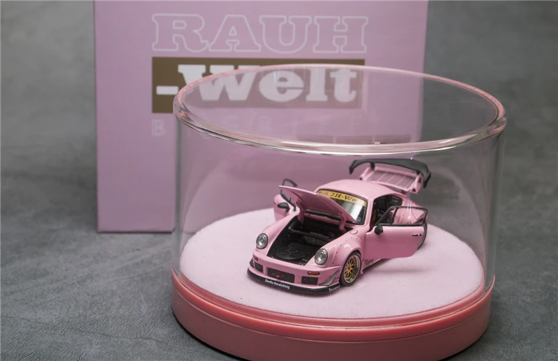 

PGM 1:64 911 RWB 930 розовый с куклой свиньи литая модель автомобиля