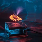 Динамик плазменный Tesla Coil Arc, настольная игрушка, светящаяся трубка, воспроизведение музыки, беспроводная передача Au21 21, Прямая поставка